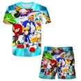 thumbnail image 4 of 2024 Nuevas camisetas para niños, camisetas y pantalones cortos de Sonic, conjuntos de 2 piezas, camisetas de anime para niños, conjuntos de ropa de verano para bebés, 4 of 5
