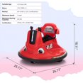 thumbnail image 4 of Bumper Car Ride on 12V Battery Powered Ride on Toys with 360 Spin, LED Lights, Unisex, 4 of 7