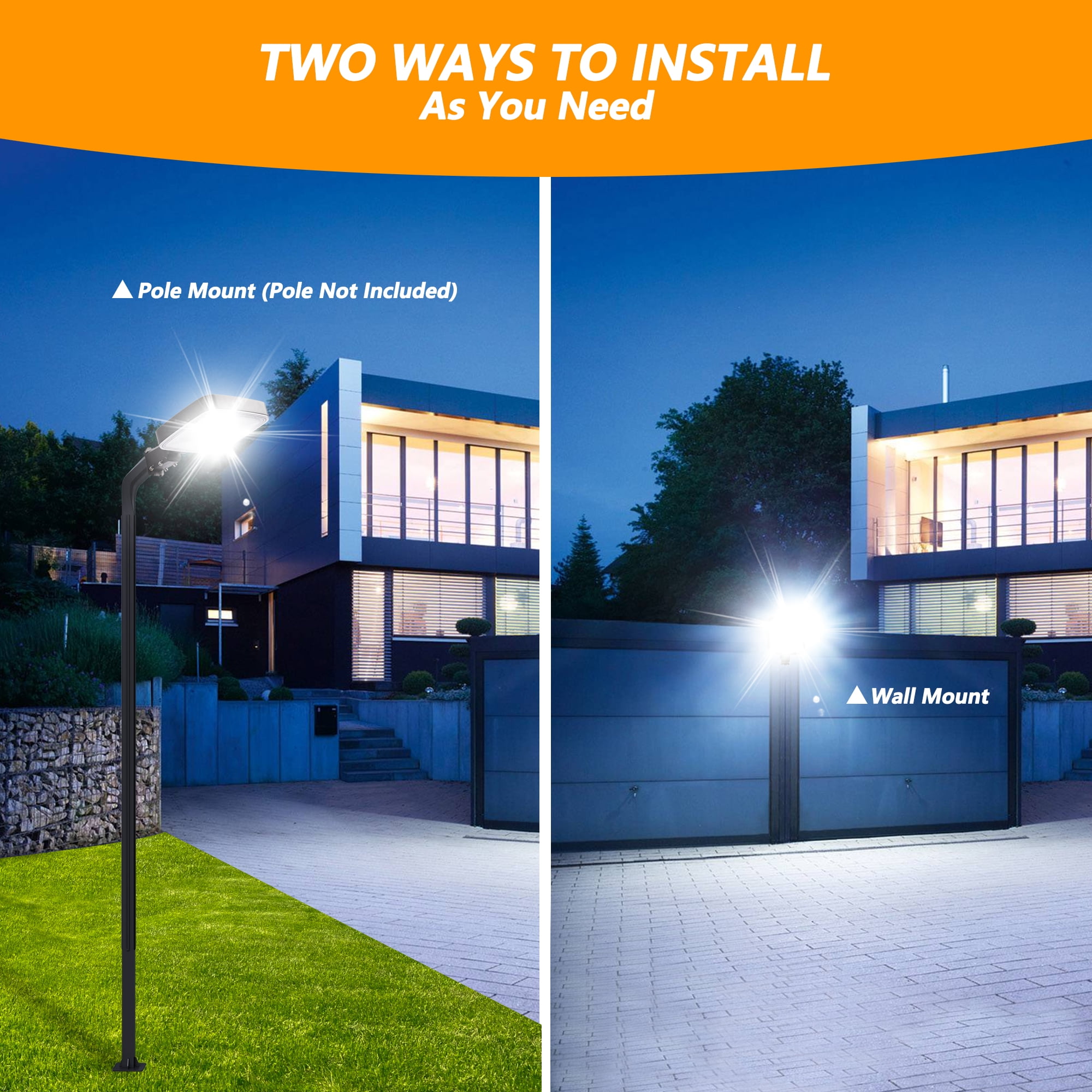SUNBEAK Motion Sensor LED Barn Light,150W Dusk to Dawn Area Lights with Photocell,Adjustable Angle,6500K 20,000LM,IP66 Waterproof Outdoor Security Lighting for Street,Yard