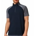 thumbnail image 1 of Camiseta de manga larga para hombre para actividades al aire libre: diseño con media cremallera y bloques de color para ciclismo, 1 of 4