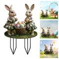 thumbnail image 2 of Xihbxyly Estacas de Pascua para Jardín, Coloridas Decoraciones Acrílicas, Diseños Originales de Conejitos y Huevos, Material Resistente a La Intemperie, Decoración Festiva para Exteriores, Celebració, 2 of 6