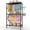 Black, variant on Kicctian 3-Tier Heavy Duty Rolling Clothes Rack,Metal Garment Organizer with Adjustable Shelves, Detachable Hanging Rod, Side Hooks & Wheels, Chrome Plated,Black