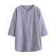 thumbnail image 1 of Camiseta de manga corta para hombre - Cuello redondo tipo mandarín - Corte holgado - Verano, 1 of 3