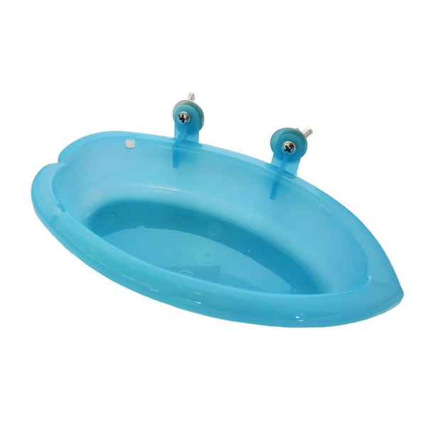 Greeniant Construcción duradera de plástico y bañera multifuncional para pájaros, fácil de duplicar Jaulas de pájaros Sin espejo