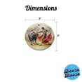 thumbnail image 5 of Matador And Bull Fighting In Ring Watercolor Christmas Tree Holiday Round Ceramic Ornament, 5 of 7
