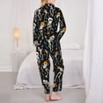 thumbnail image 3 of Pajamas for Women Set - Dancing Skeleton Party Comfy Long Sleeve Button Up Pajama Sets for Women 2 Piece, Soft Sleepwear Nightwear Pjs Lounge Sets for Women with Pockets, 3 of 6