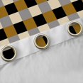 thumbnail image 4 of Homewish Minimalist Grid Black Out Curtains for Kids Teens Adults,Geometric Buffalo Plaid Curtains Pack of 2 (42x63 Each),Black Brown Bedroom Curtains,Luxury Bedroom Decor, 4 of 6