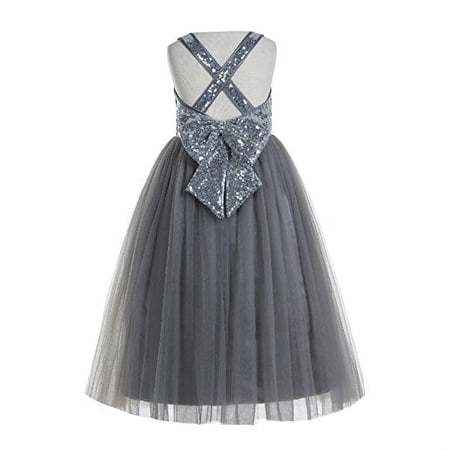Ekidsbridal Crossed Straps A-Line Flower Girl Dress Communion Baptism Formal Photoshoot Gown 177 4