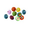 thumbnail image 2 of Wooden Spinning Tops for Kids Relaxing Play toy with Bright Colors Assorted Color 10 Pcs, 2 of 3