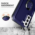 thumbnail image 6 of Nalacover For Samsung Galaxy S21 FE Slim Case,Luxury Hybrid Hard PC and TPU Rugged Bumper 3-In-1 Rotatable Magnetic Ring Kickstand Four Corner Guard Shockproof Anti-Scratch Back Phone Cover.Blue, 6 of 7