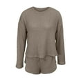 thumbnail image 5 of GZWYHT Lounge Sets for Women Womens Pajama Sets Womens Knit Pajama Sets Top And Shorts Matching Set Loungewear Sweatsuit Loungewear Sets Woman Comfy Sets for Women Clothing Khaki XXL, 5 of 9
