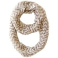 thumbnail image 2 of Peach Couture Beautiful Classic Lightweight Sheer Chevron Infinity Loop Scarf, 2 of 10