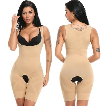 

FITVALEN Women Shapewear Postpartum Bodysuits Corrective Underwear Slimming Waist Trainer Butt Lifter Full Body Shaper for Weight Loss