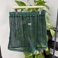 thumbnail image 5 of USNSM Mens Fishnet Underwear Boxer Shorts Mesh Trunks See Through Shorts with Drawstring Waist Lounge Nightwear Bottoms Green L, 5 of 9