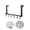 Black, variant on Door Hanger Hook Rack,QZS Over the Door Towel Rack for Bathroom,1pcs Silver Durable Moving 6-Hook Towel Hanger for Hanging Clothes Hat