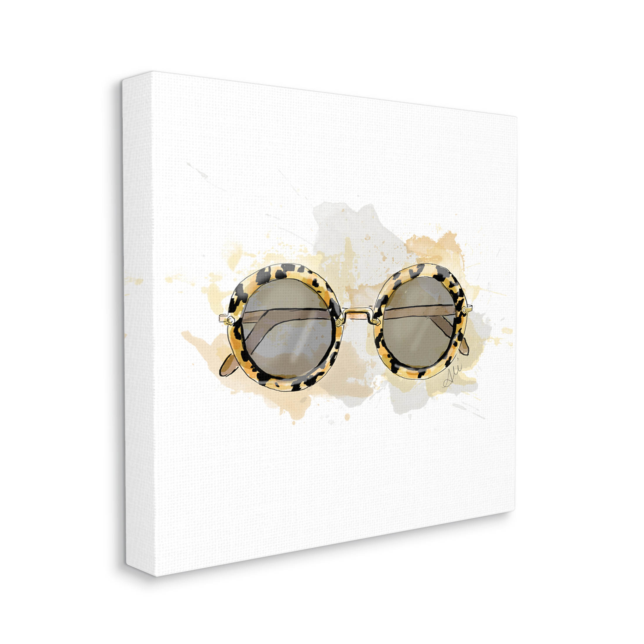 Stupell Industries Glam Sunglasses Summer Fashion Graphic Art Gallery Wrapped Canvas Print Wall Art, Design by Alison Petrie