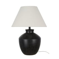 My Texas House 22" Urn Table Lamp, Distressed Texture, Black Finish