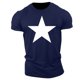 thumbnail image 2 of Top de Manga Corta, Hombre Casual Impreso Cuello de la Tripulación Camiseta, Manga Corta Blusa de Verano Poliéster, 2 of 9