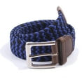 thumbnail image 2 of Gelante Adult's Canvas Elastic Fabric Woven Stretch Braided Belts - Black/Blue-XL, 2 of 3