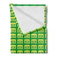 thumbnail image 2 of Music Soft Flannel Fleece Blanket, Retro Style Illustration of Compact Audio Cassettes 82's Themed Art Print, Cozy Plush for Indoor and Outdoor Use, 50" x 70", Sea Green and Yellow, by Ambesonne, 2 of 5