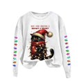thumbnail image 3 of Christmas Sweatshirts for Women 2025 Long Sleeve Crewneck Funny Cute Black Cat Graphic Sweatshirt Pullover Tops, 3 of 5
