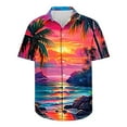 thumbnail image 4 of POTETI Mens Hawaiian Shirts Short Sleeve Summer Tropical Print Casual Vacation Beach Button Down Shirts, 4 of 5