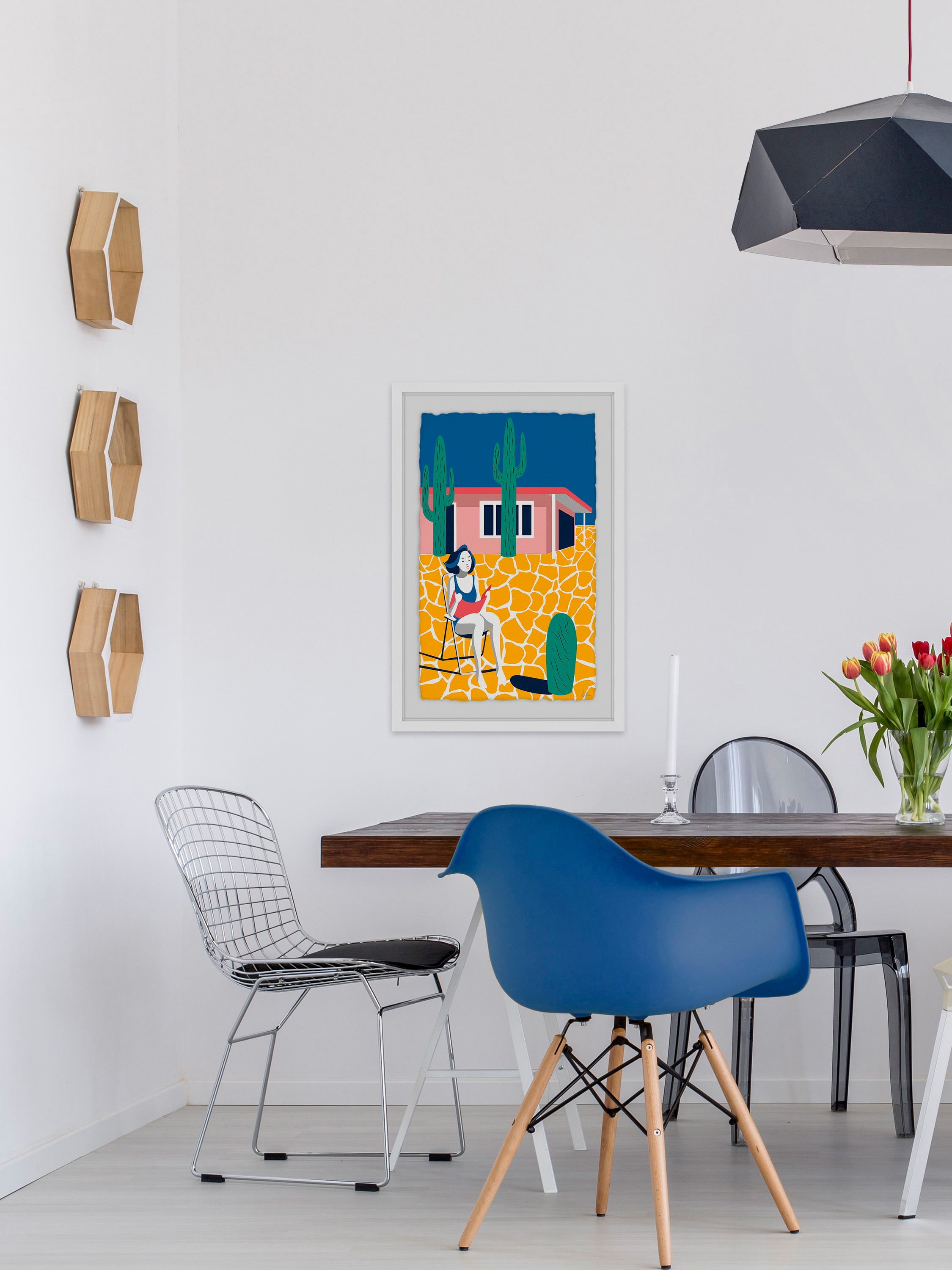 Relaxing Break Framed Painting Print