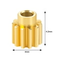 thumbnail image 6 of Brass Motor Gear 11T Transmission Pinion Gears for 1/24 RC Micro Crawler Axial SCX24 All Series Upgrade Accessories, 6 of 6