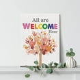 thumbnail image 5 of Inspirational Diversity Wall Art All are Welcome Here Watercolor Canvas Painting Prints for Classroom Wall Decor Framed Equality Artwork Gifts(12x15 Inch), 5 of 5