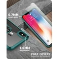thumbnail image 4 of iPhone X Case | iPhone Xs Case, with [ Glass Screen Protector][ Military Grade ] 15ft. Drop Tested Protective Case | Kickstand | Compatible with Apple iPhone X Xs -Dark Green, 4 of 6
