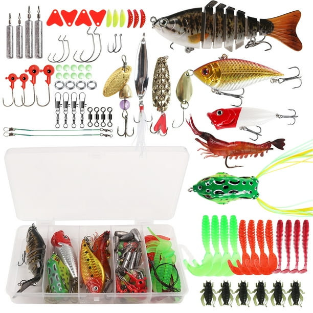 83pcs Fishing Lures Kit for Bass Trout Salmon Fishing Accessories