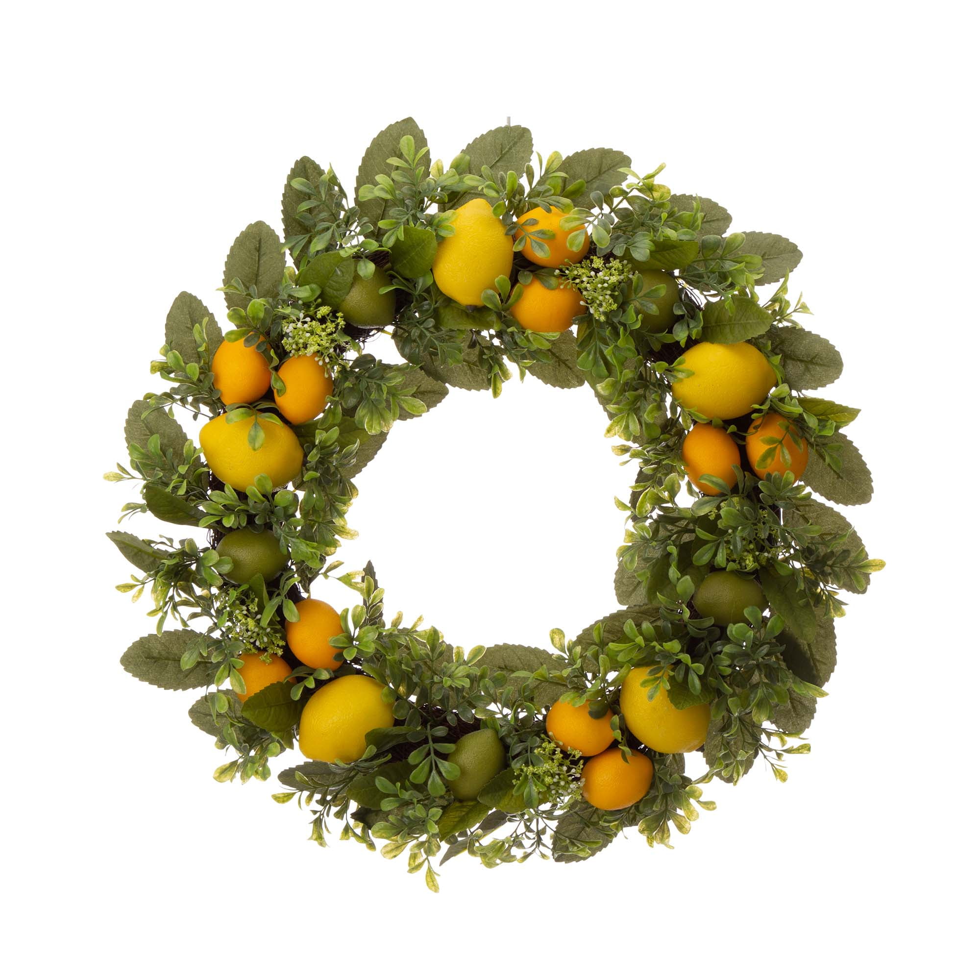 Glitzhome Artificial Greenery Lemon Wreath