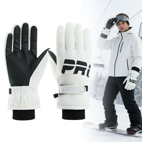 Gants de Ski Thermiques Doublés de Polaire Unisexes Coupe-Vent à Écran Tactile pour Temps Froid, pour Cyclisme, Ski, Activités Sportives Extérieures, Gants de Ski Thermiques, Gants de Sport Extérieurs, 1 Paire, A