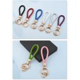 thumbnail image 2 of Leather Woven Car Keychain Keyring, Personalised diamond keychain accessories Car Keychain for all Cars(sliver，2pcs）, 2 of 2