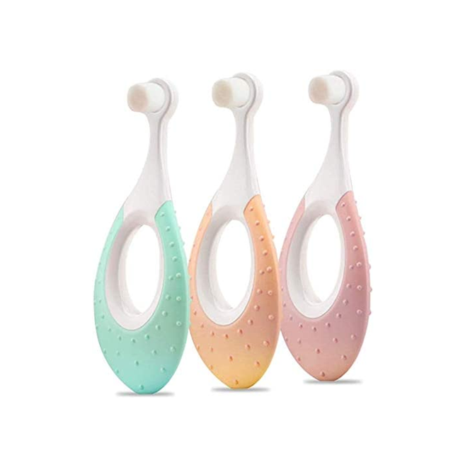 Cepillo de dientes para bebés, extra suave/confortable, cepillo de dientes suave para bebés, 10 000 cerdas supersuaves, sin BPA, unisex, 3 piezas