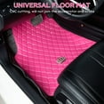thumbnail image 4 of eing All Weather Pu Leather Floor Mats for Car SUV & Truck - 5 Pack/Set (Front & Rear), Heavy Duty Protection,Crown Car Floor Cushion,Pink, 4 of 7
