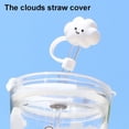thumbnail image 3 of Couvercle de Paille Clouds, 4 Couvercles de Paille Cloud, Couvercle de Paille Cloud Réutilisable (4 x Canard), 3 of 5