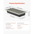 thumbnail image 6 of Vevor DBTFKT104INCF174NV0 4 x 10 in. Iron Floor Vents for HVAC Grilles, Nickel Plated - Pack of 2, 6 of 10