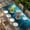 Blue, variant on Dark Green Ocean Waves Table Cloths for 4 Foot Rectangle Tables, Summer Beach Coastal Abstract Patio Waterproof Elastic Fitted Tablecloths, Washable Rectangular Table Cover for Camping