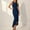 Navy, variant on Drses‌‌ ‌‌‌‌‌‌‌‌‌‌‌‌‌Women's Crew Neck Sleeveless Bodycon Maxi Dress - Mermaid Cut with Ruffle Hem for Evening Cocktail Party