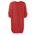 thumbnail image 6 of gakvbuo Women's Medium Length Long Sleeved Round Neck Loose Dress, 6 of 6