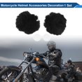 thumbnail image 2 of Accesorios de Casco de Motocicleta Decoración Orejas de Oso Redondas para Cascos de Motocicleta Bicicleta Esquí Pegatina de Felpa Negra 1 Juego, 2 of 6