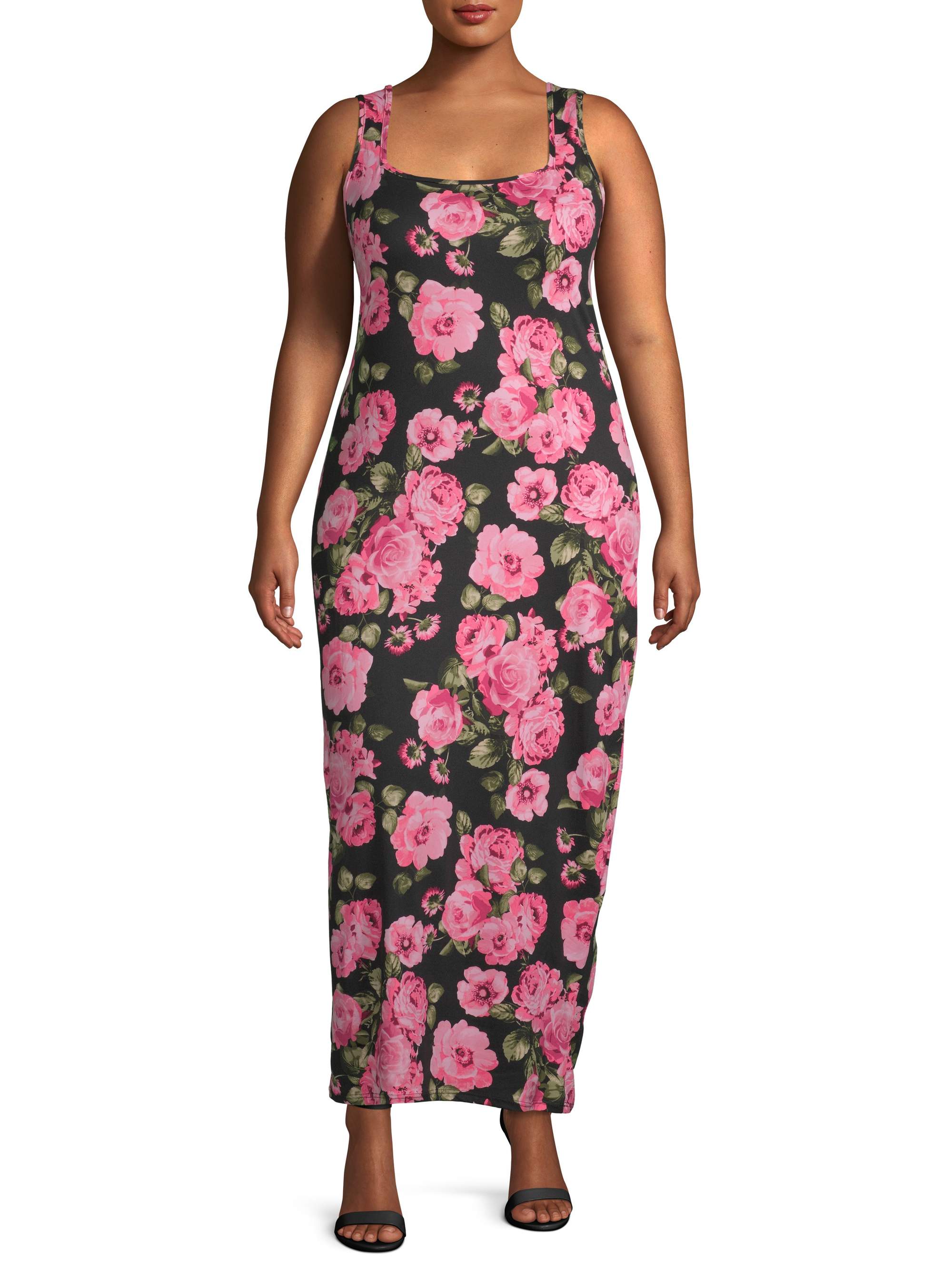 Urban Rose Juniors' Plus Size Square Neck Maxi Dress - Walmart.com