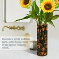 thumbnail image 3 of WOBOGO Pattern Of Black and Orange Halloween Symbols Plastic Vase Home or Wedding Decoration Centerpiece Unbreakable 11.8×3.9in, 3 of 6