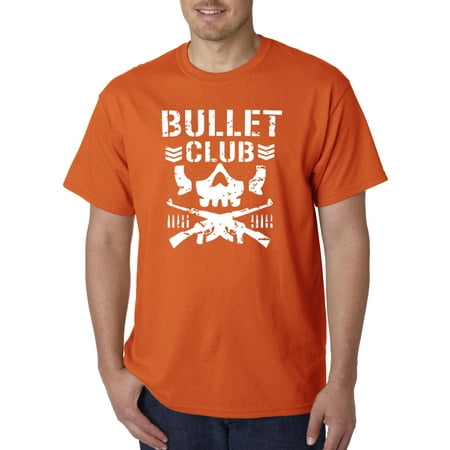 - Trendy USA 786 - Unisex T-Shirt Bullet Club Skull Bone Soldier Japan Pro Wrestling Large Orange