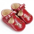 thumbnail image 2 of Newborn Baby Girls PU Leather Shoes Prewalkers Boots Non-slip Shoes First Walkers, 2 of 3