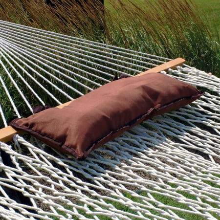 Sunnydaze Large Hammock Pillow with Ties, Outdoor Camping Pillow, Weather Resistant,