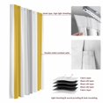 thumbnail image 6 of Orange Grey Striped Blackout Curtains for Bedroom/Living Room, Pinch Pleated Black Out Curtains, Geometric Vertical Stripes White Room Darkening Window Drapes with Hooks 2 Panels, 59"x70", 6 of 8