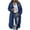 Blue, variant on Wensltd Long Cardigan Coat for Women Lightweight Lapel Collar Chest Pocket Button-Up Long Sleeve Spring Fall