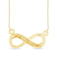 thumbnail image 3 of AFFY White Natural Diamond Accent Infinity Pendant Necklace in 14k Yellow Gold over Silver, 3 of 5